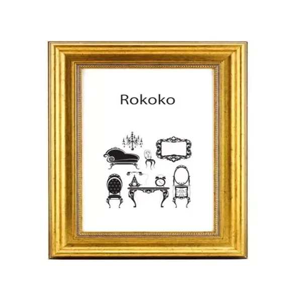 Ram Rokoko Guld 70x70 Plexiglas