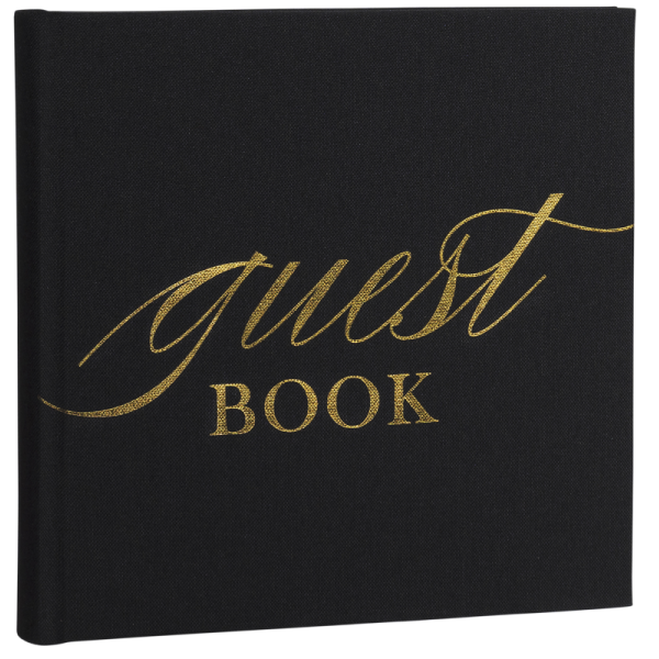 Focus Base Line Canvas Album 20x20 Guestbook Black