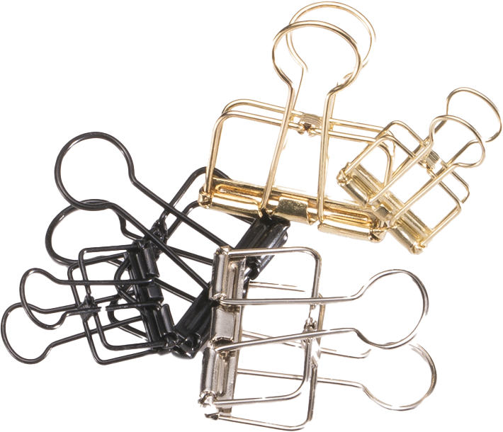 BookBinders Wire clip M black 10 pcs in box